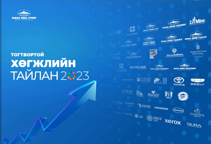 2023 оны тогтвортой хөгжлийн тайлангийн нүүр